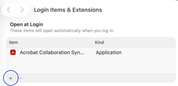 Open login items settings