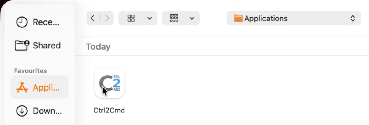 Choose Ctrl2Cmd in login items
